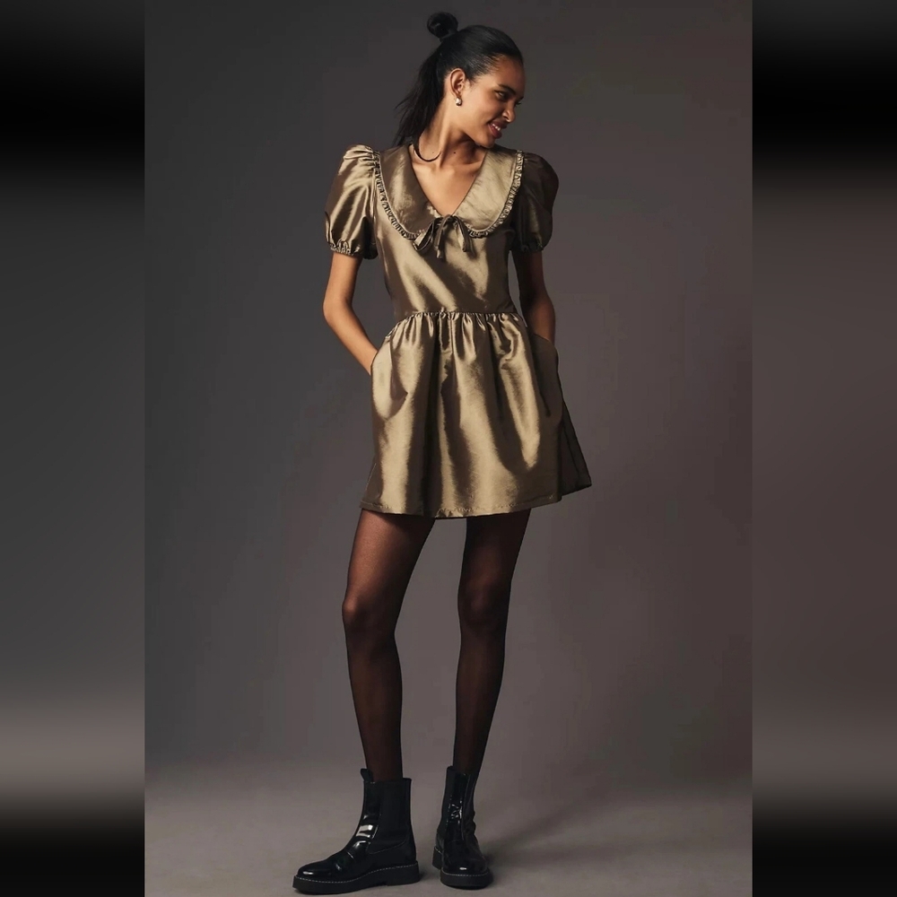 Anthropologie Olive Mini Dress